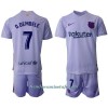 Conjunto (Camiseta+Pantalón Corto) FC Barcelona Ousmane Dembele 7 Segunda Equipación 2021/22 - Niño